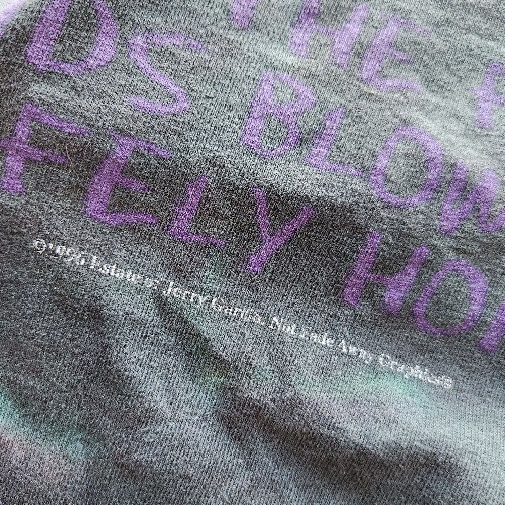 Vintage'95 Jerry Garcia Grateful Dead T-Shirt Not Fade Away Tie Dye - Picture 9 of 9